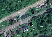 Aerial view of 7348 Dupont Avenue and surrounding parcels along Route 60.